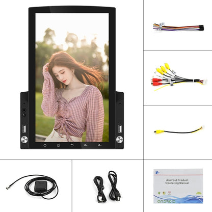Car MP5 touchscreen stereo with included wiring harness and power cable