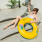 Yellow inflatable water ring with inner hole and “Conch Toy” side print