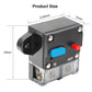 Compact auto circuit breaker fuse holder with blue switch and red button, transparent terminal cover