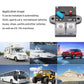 Auto circuit breaker fuse holder with blue switch, red button, and clear protective cover