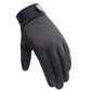 Black full-finger cycling glove with textured mesh palm and elastic wrist cuff.