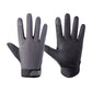 Pair of cycling gloves: one dark gray and one black, full-finger with textured grip.