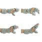 Adjustable wrist immobilization brace fitted on hand and forearm from different views