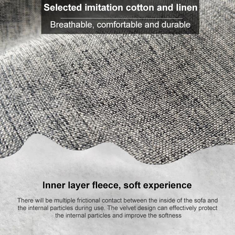 Gray woven fabric texture of bean bag chair cover
