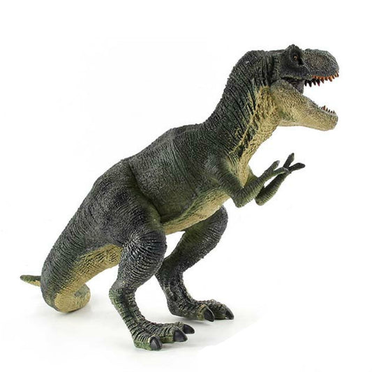 Simulation Animal Dinosaur World Static Toy Models, Green Tyrannosaurus, Brown Tyrannosaurus, Brown Red Parasaurus, Yellow Green Parasaurus, Yellow Spinosaurus, Gray Spinosaurus, Styracosaurus, Plesiosaurus, Brachiosaurus, 6 PCS Amagarone              ...