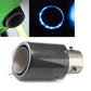 Carbon fiber exhaust tip with stainless end and blue glowing LED ring