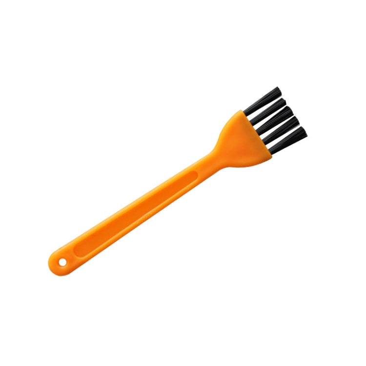 Orange/yellow handled small vacuum cleaning brush with dark bristles