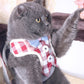 Red and white check-pattern dog chest harness vest with bow and snap buttons