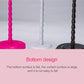Wig stand base design with flat round contact surface and raised post