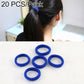 Kids elastic hair bands, royal blue rubber rings for ponytails and braids