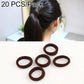 Kids elastic hair bands, dark brown rubber rings for ponytails and braids