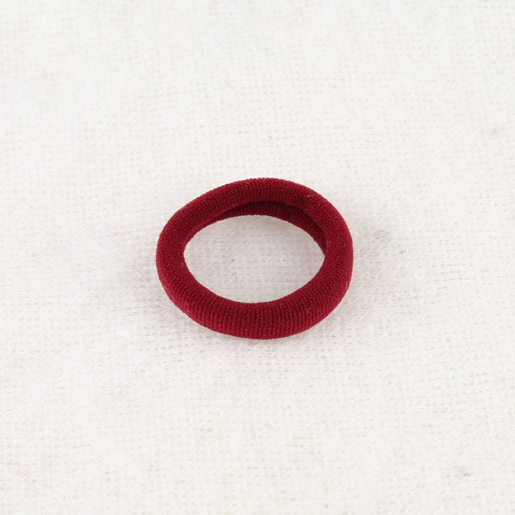 Girls hair rubber band, single burgundy elastic ring