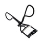 Black eyelash curler clip with white pad insert and dual handle loops.