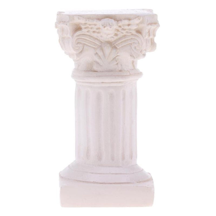 Cream Roman column pillar with decorative capital and fluted middle detailing