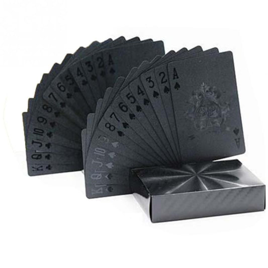 2 PCS Creative Gold Foil Poker Plastic Waterproof Playing Cards, 2 PCS Gold Foil Poker