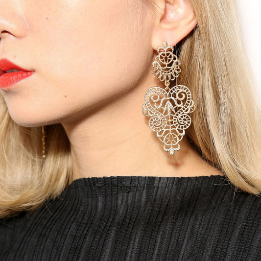 Bohemian Wild Pendants Drop Earrings, Gold, Silver