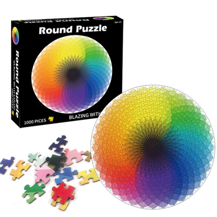 Round 3D Puzzle Cartoon Plane Puzzle Jigsaw Toy 1000 PCS