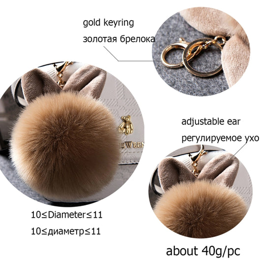 Fur Pom Keychains Fake Rabbit Fur Ball Keychain