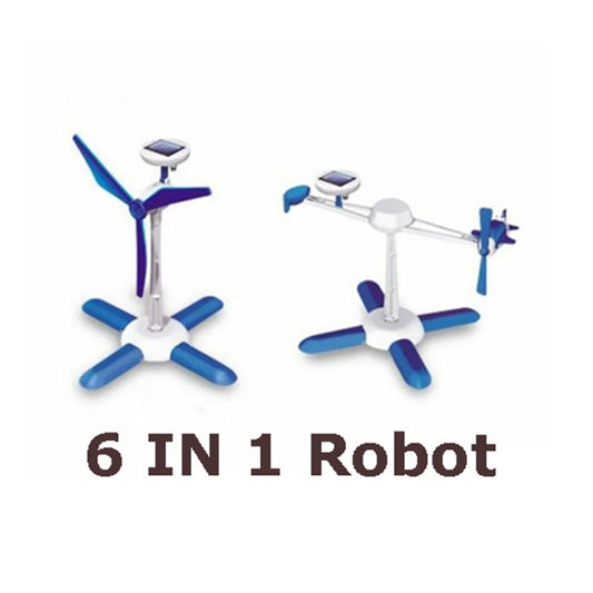 3PCS DIY Solar Puzzle Toys 6 in 1 Educational Solar Power Kits Novelty Solar Robots for Kids, 6 in 1 Educational Solar Power Kits