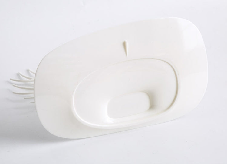 White antler jewelry organizer oval tray with small accessory hook on side