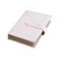 White PU leather jewelry organizer storage box with fold-over clasp