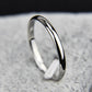 Two-tone stainless steel ring with black inlay, smooth band, women’s style