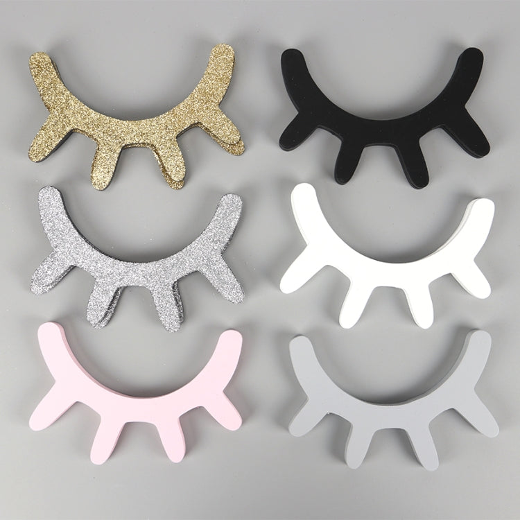 Color mix 3D eyelash wall stickers, gold, black, silver, white, and pink lashes