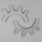 Silver glitter 3D eyelash wall sticker, single curved lash shape