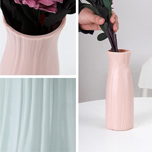 Creative Plastic Vase Dry and Wet Flower Arrangement Home Decoration Desktop Decoration, 7.8 x 20.5 cm