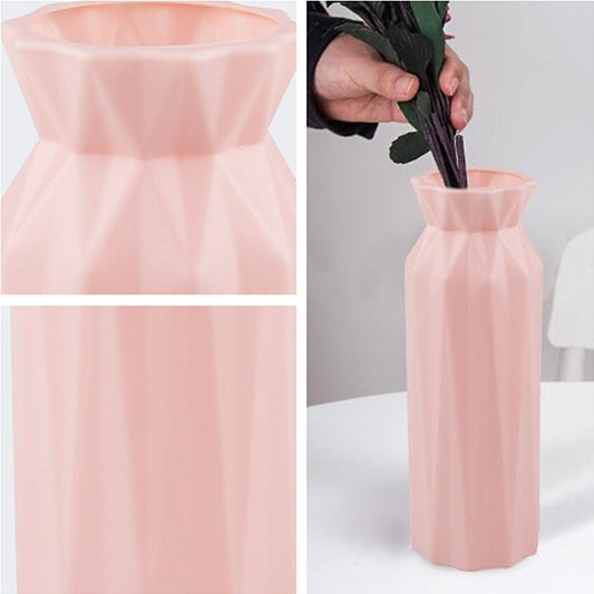 2 PCS Creative Plastic Round Vase Simple Anti-fall Home Decoration Ornaments, 7.2 x 20.5 cm, 7.2 x 20.5cm