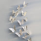 3D hollow butterfly wall stickers in silver, multiple butterfly shapes