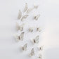 3D hollow butterfly wall stickers, silver openwork butterflies set