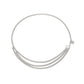 Silver waist chain belt with two layered strands and small hanging charm