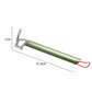 Green tent stake mallet with claw head and red lanyard loop