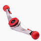 Red-and-grey wrist force trainer with curved base and cable tension system