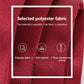 Red slim necktie fabric close-up with textured polyester weave