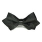 Detachable men's tuxedo bow tie in black with textured ribbed fabric