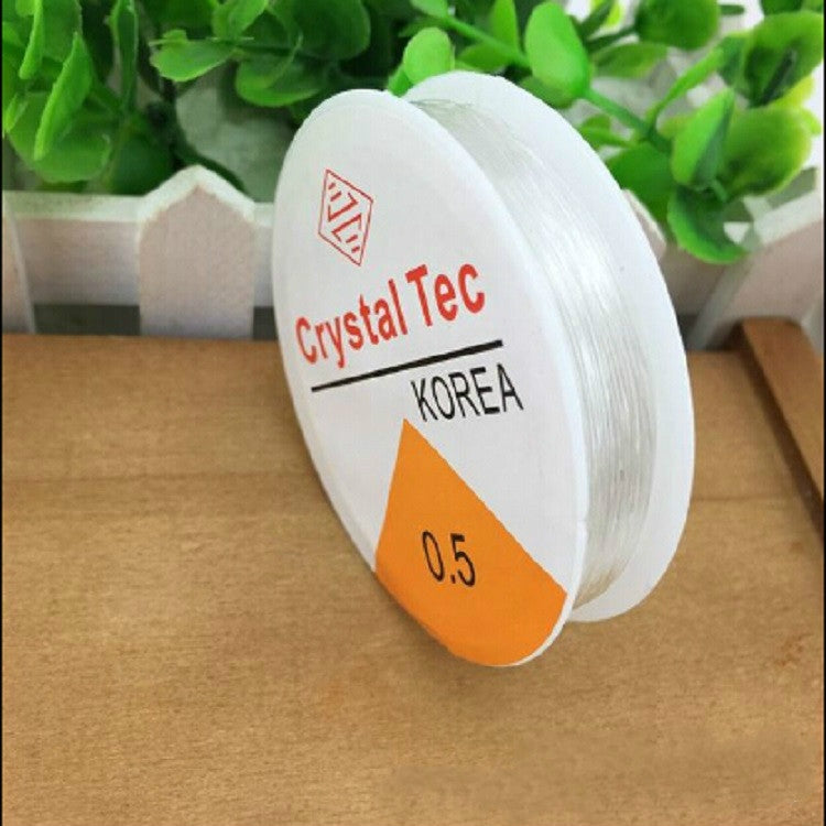 Transparent fishing line spool, 0.5 mm for beading and jewelry making
