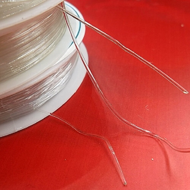 Transparent fishing line strands with thin ends for DIY beading jewelry