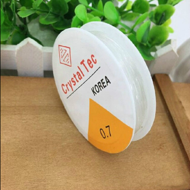 Transparent fishing line spool, 0.7 mm for beading and jewelry making
