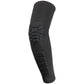 Black elbow compression sleeve with padded protection panels on the side