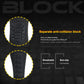 Black anti-collision elbow sleeve with breathable protective block padding