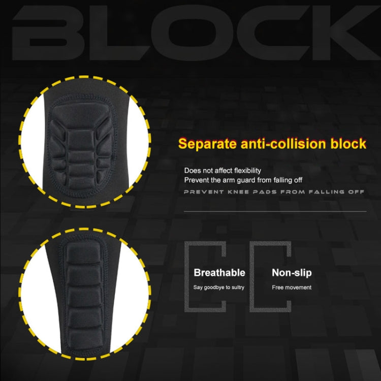 Black anti-collision elbow sleeve with breathable protective block padding