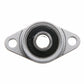 Single zinc alloy bearing housing with black inner bearing and mounting holes