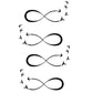 10 PCS Classic Black  Waterproof Temporary Tattoo Sticker