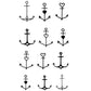 10 PCS Classic Black  Waterproof Temporary Tattoo Sticker