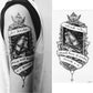 2 PCS Small Full Arm Temporary Waterproof Tattoo Stickers