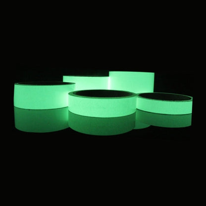 Glow tape roll set with fluorescent green self-adhesive strips