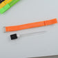 Orange LED light armband bracelet with black LED module and adjustable metal buckle