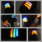 Color-changing LED light armband bracelet showing multicolor glow bands